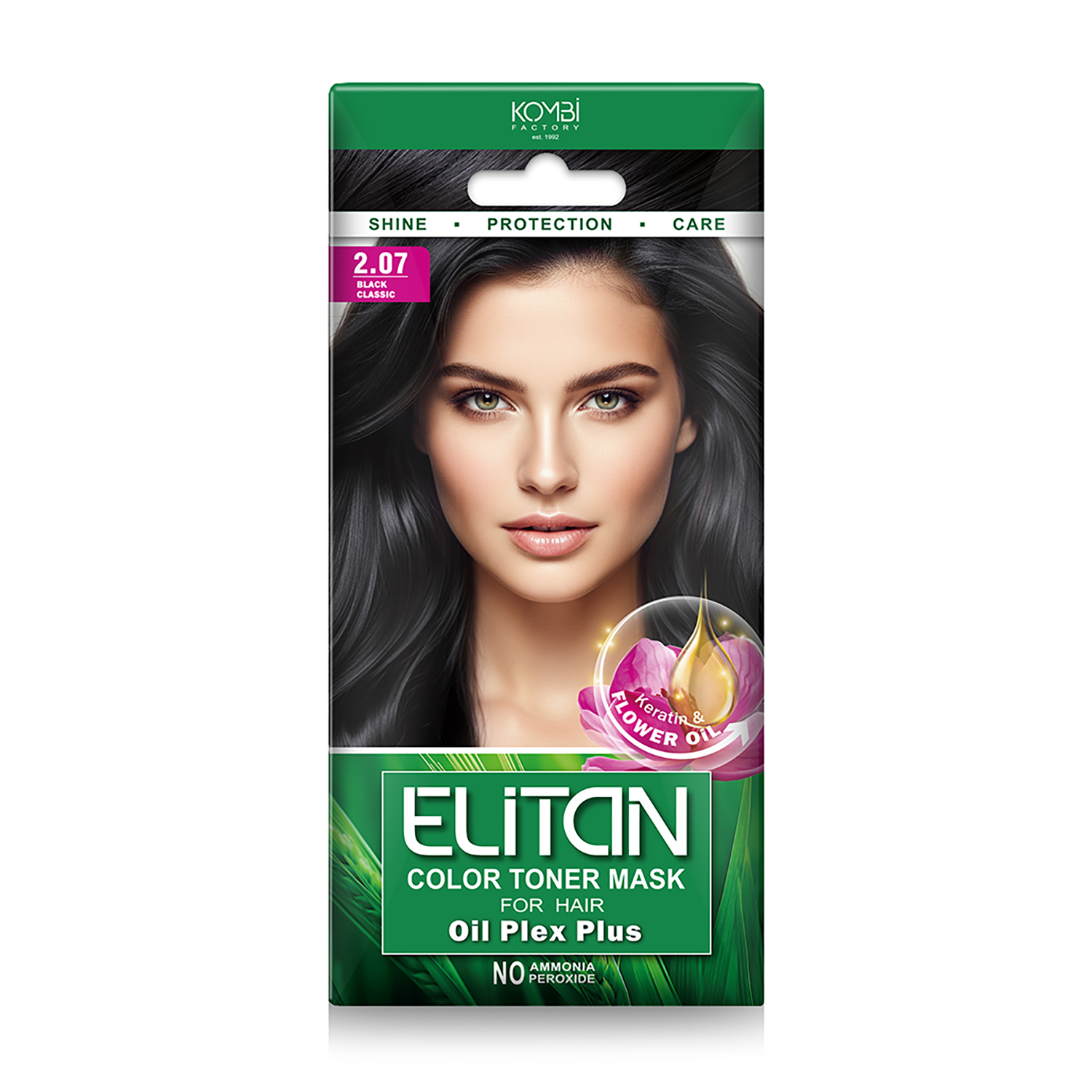 Тонувальна маска для волосся Elitan Color Toner Mask 2.07 Чорний класичний, 30 мл